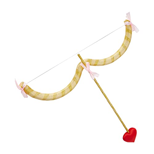 Aunaeyw Cupid Mini Bow Arrow Set-Valentine's Day Red Cupid Costume Cosplay Accessories Photo Props Halloween Party Performance Supplies for Adults Kids (Golden, Onesize) von Aunaeyw