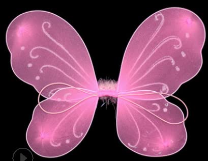Aunaeyw Butterfly Wings Fairy Angel for Adult Kid，Halloween Costume Multicolor Fairy Wing Birthday Party Dress Up (粉色, 35CM*42CM) von Aunaeyw