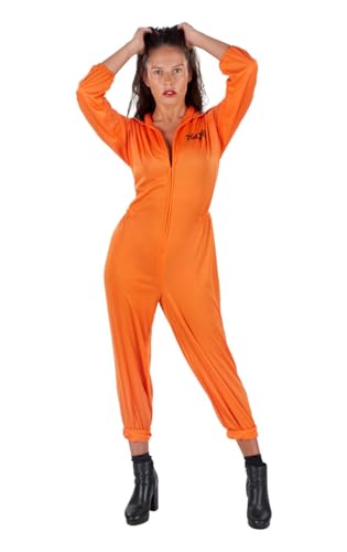 Aunaeyw Orangefarbener Gefangenen-Jumpsuit, Halloween, Cosplay, Kostüm, Gefängnis-Overall, Insassenuniform, Rollenspiel (04, S) von Aunaeyw