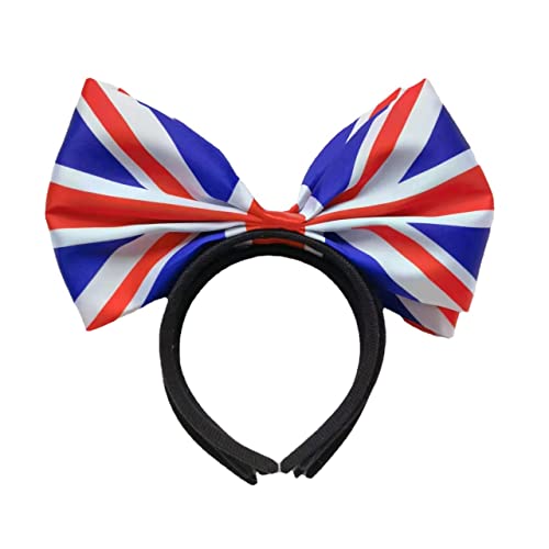 Queens Jubilee 2022 Dekorationen Union Jack Flagge/Hüte für Damen, Kopfband mit Schleife aus Großbritannien, Union Jack, Bowlerhut, Jubiläum der Königin, Feiern in Großbritannien, Stirnband, von Aunaeyw