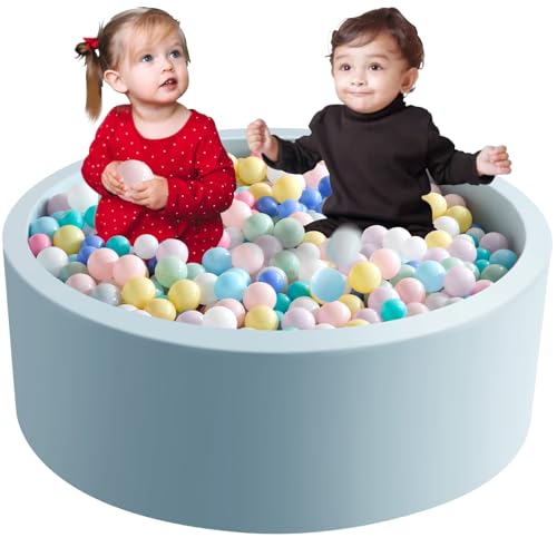Aunekiv 120x 40cm Bällebad Bällepool für Baby Kinder, Runde Ballgruben Spielball Pool für Drinnen, Hellblau Aunekiv 120x 40cm Bällebad Bällepool für Baby Kinder, Runde Ballgruben Spielball Pool für Drinnen, Hellblau von Aunekiv