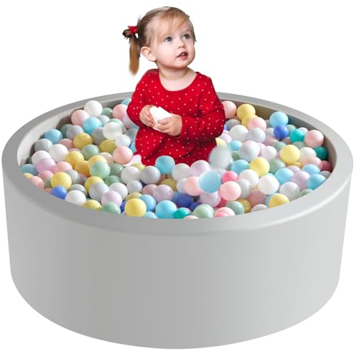 Aunekiv Bällebad für Baby ab 1 Jahr, Rundes Weiches Bällebad ohne Bälle, Schaumstoff Bällebad Kinder, 90x30 cm Bällepool Ballgruben Spielzeug für Kleinkinder, Grau Aunekiv Bällebad für Baby ab 1 Jahr, Rundes Weiches Bällebad ohne Bälle, Schaumstoff Bällebad Kinder, 90x30 cm Bällepool Ballgruben Spielzeug für Kleinkinder, Grau von Aunekiv