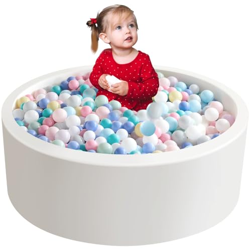 Aunekiv 90X30cm Bällebad Bällepool für Baby Kinder, Runde Ballgruben Spielball Pool für Drinnen, Weiß Aunekiv 90X30cm Bällebad Bällepool für Baby Kinder, Runde Ballgruben Spielball Pool für Drinnen, Weiß von Aunekiv