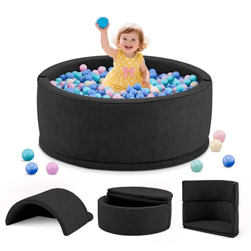 Aunekiv Bällebad ohne Bälle für Baby ab 1 Jahr, 7-in-1 Multifunktionales Schaumstoff Bällepool Ballgruben Kinder, Schwarz Aunekiv Bällebad ohne Bälle für Baby ab 1 Jahr, 7-in-1 Multifunktionales Schaumstoff Bällepool Ballgruben Kinder, Schwarz von Aunekiv