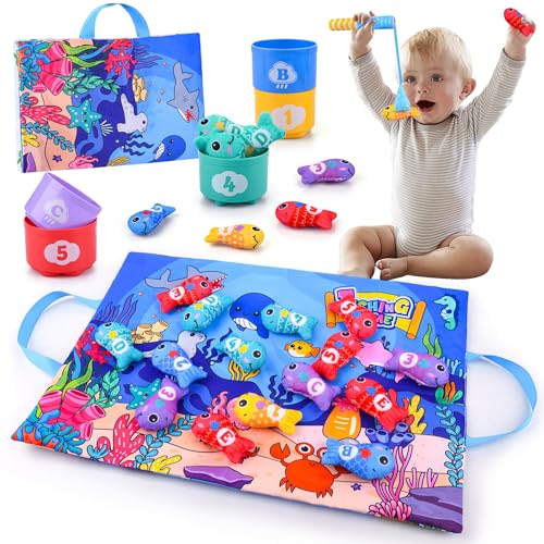 Auney Angelspiel ab 1 2 Jahre,Baby Spielzeug ab 1 2 Jahr,mit Stapelbechern - Zahlen zählen, Farben sortieren,Fische Angeln Spiel 1 Jahr 2 Jahre,Montessori Spielzeug Lernspiele Motorikspielzeug Auney Angelspiel ab 1 2 Jahre,Baby Spielzeug ab 1 2 Jahr,mit Stapelbechern - Zahlen zählen, Farben sortieren,Fische Angeln Spiel 1 Jahr 2 Jahre,Montessori Spielzeug Lernspiele Motorikspielzeug von Auney