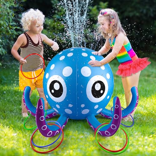 Auney Outdoor Sprinkler Spielzeug für Kinder Wasserspielzeug ab 3 4 5 6 7 8 Jahren Junge und Mädchen, Sprinkler Outdoor Spiele für Kinder und Haustiere Garten Wasser Spielen Auney Outdoor Sprinkler Spielzeug für Kinder Wasserspielzeug ab 3 4 5 6 7 8 Jahren Junge und Mädchen, Sprinkler Outdoor Spiele für Kinder und Haustiere Garten Wasser Spielen von Auney