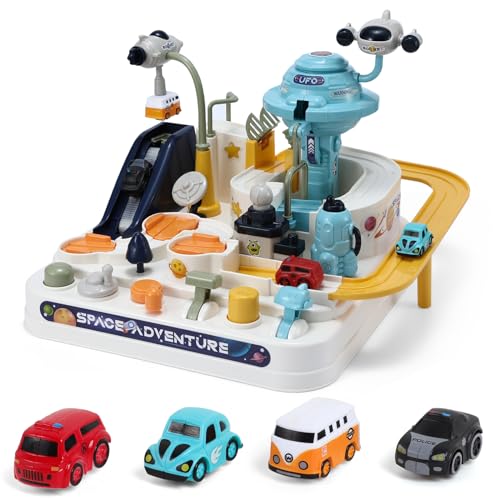 Auniq Auto Abenteuer Spielzeug, Auto Rennstrecken Spielzeug Vorschul pädagogisches Interaktives Eltern-Kind Spielzeug, Track Cars Spielzeug Geschenke für Kleinkinder 3 4 5 6 7 8 Jahre Jungen Mädchen Auniq Auto Abenteuer Spielzeug, Auto Rennstrecken Spielzeug Vorschul pädagogisches Interaktives Eltern-Kind Spielzeug, Track Cars Spielzeug Geschenke für Kleinkinder 3 4 5 6 7 8 Jahre Jungen Mädchen von Auniq