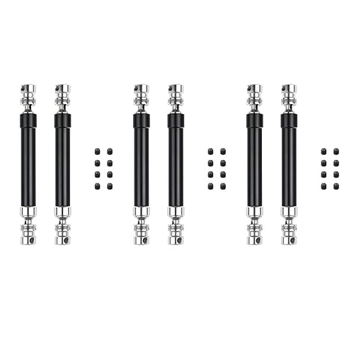 AuntYou 6PCS Metall CVD Antriebswelle 110-160mm für 1/10 RC Rock Crawler Axial SCX10 90046 Trx4, Schwarz von AuntYou