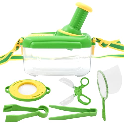 Auptiz 6 Stück Forscherset für Kinder, Insekten Beobachtungsbox, Draussen Entdecker Set mit Lupenglas für Kinder, Insektenfänger, Schmetterlingsnetz, Abenteuer Geschenk Set für 3+ Kinder Auptiz 6 Stück Forscherset für Kinder, Insekten Beobachtungsbox, Draussen Entdecker Set mit Lupenglas für Kinder, Insektenfänger, Schmetterlingsnetz, Abenteuer Geschenk Set für 3+ Kinder von Auptiz