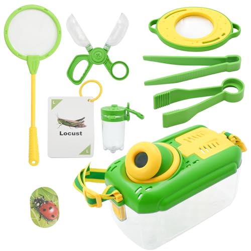 Auptiz 8 Stück Forscherset für Kinder, Lupe Insekten Sammelbox Set für Kinder, Becher Insekten Beobachtungsbox, Insektenfänger, Schmetterlingsnetz, Insekt-Karten, Abenteuer Geschenk Set für 3+ Kinder Auptiz 8 Stück Forscherset für Kinder, Lupe Insekten Sammelbox Set für Kinder, Becher Insekten Beobachtungsbox, Insektenfänger, Schmetterlingsnetz, Insekt-Karten, Abenteuer Geschenk Set für 3+ Kinder von Auptiz