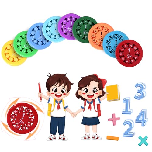 9 Stück Mathe Fidget Spinner - rechenwirbel - Montessori Fidget Spinner für interaktives Lernen, Interaktive Fidget Spinner zum Lernen Addition und Subtraktion 9 Stück Mathe Fidget Spinner - rechenwirbel - Montessori Fidget Spinner für interaktives Lernen, Interaktive Fidget Spinner zum Lernen Addition und Subtraktion von AuraBlend