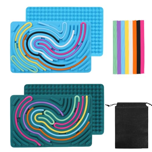 Aurasky Geschenke 2Pcs Sensorik Activity Board, Sensorisches Spielzeug, Sensory Fidget Toys, Doppelseitiges Aktivitätsbrett für Kinder & Erwachsene zur Angstzuständen ADHD & Autismus Aurasky Geschenke 2Pcs Sensorik Activity Board, Sensorisches Spielzeug, Sensory Fidget Toys, Doppelseitiges Aktivitätsbrett für Kinder & Erwachsene zur Angstzuständen ADHD & Autismus von Aurasky