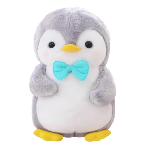 Aurasky Pinguin Kuscheltier Süß, Plüschtier Pinguin 25cm, Stofftier zum Kuscheln & Spielen, Plüschpinguin Kissen Puppe Geschenk für Fans Kinder Mädchen Jungen(Blauer Fliege-Stil) von Aurasky