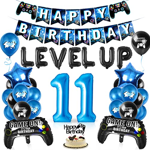 Videospiel Luftballon 11. Geburtstag Blau, 11 Jahre Junge Spiel, Ballons Blau Schwarz, Zahl 11 Folienballon, für Kinder Junge Party Dekoration Videospiel Luftballon 11. Geburtstag Blau, 11 Jahre Junge Spiel, Ballons Blau Schwarz, Zahl 11 Folienballon, für Kinder Junge Party Dekoration von Aurasky