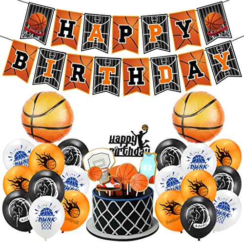 Luftballons Basketball, Tortendeko, Basketball Geburtstag Banner, Folienballon Basketball, Basketball Party Dekoration für Kinder Jungen und Basketballfans Geburtstagsfeier Luftballons Basketball, Tortendeko, Basketball Geburtstag Banner, Folienballon Basketball, Basketball Party Dekoration für Kinder Jungen und Basketballfans Geburtstagsfeier von Aurasky