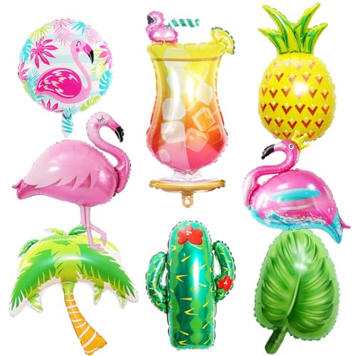 Luftballons Flamingo, 8 Stück Folienballon Flamingo, Frucht Ballons, Flamingo Party Dekoration, Hawaii Ballons für Geburtstags Party Sommer Tropical Strandparty Zubehör Luftballons Flamingo, 8 Stück Folienballon Flamingo, Frucht Ballons, Flamingo Party Dekoration, Hawaii Ballons für Geburtstags Party Sommer Tropical Strandparty Zubehör von Aurasky