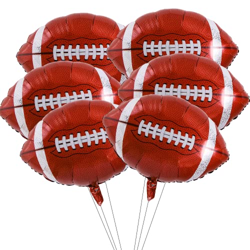Luftballons Football, 6 Stück Braun American Football Folienballons, Rugby Fußball Thema Party Ballon Deko, für Junge Kinder Geburtstag Superbowl Sport Thema Party Dekoration Luftballons Football, 6 Stück Braun American Football Folienballons, Rugby Fußball Thema Party Ballon Deko, für Junge Kinder Geburtstag Superbowl Sport Thema Party Dekoration von Aurasky