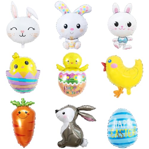 Luftballons Ostern, Folienballon Hase Küken Karotte Ei, Oster Tiere Riesenballon, Ostern Deko, Helium Ballons Kaninchen für Ostern Kinder Geburtstag Frühling Party Deko Luftballons Ostern, Folienballon Hase Küken Karotte Ei, Oster Tiere Riesenballon, Ostern Deko, Helium Ballons Kaninchen für Ostern Kinder Geburtstag Frühling Party Deko von Aurasky