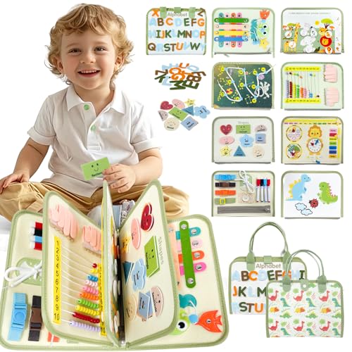 Aurasys Kleinkind Busy Board für 1 2 3 4 Jahre alt - Montessori Busy Book Travel Toys Sensory Board Educational Activity Book for Learning Fine Motor Skills, Gifts for Girls Boys Toddler 1+ Years Old Aurasys Kleinkind Busy Board für 1 2 3 4 Jahre alt - Montessori Busy Book Travel Toys Sensory Board Educational Activity Book for Learning Fine Motor Skills, Gifts for Girls Boys Toddler 1+ Years Old von Aurasys