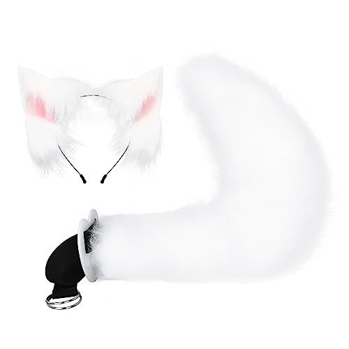 Aurgiarme Haarreif mit Cartoon-Füchsen, Ohrform, mit Schwanz, für Cosplay-Party, Kopfbedeckung für Jugendliche und Frauen Aurgiarme Haarreif mit Cartoon-Füchsen, Ohrform, mit Schwanz, für Cosplay-Party, Kopfbedeckung für Jugendliche und Frauen von Aurgiarme