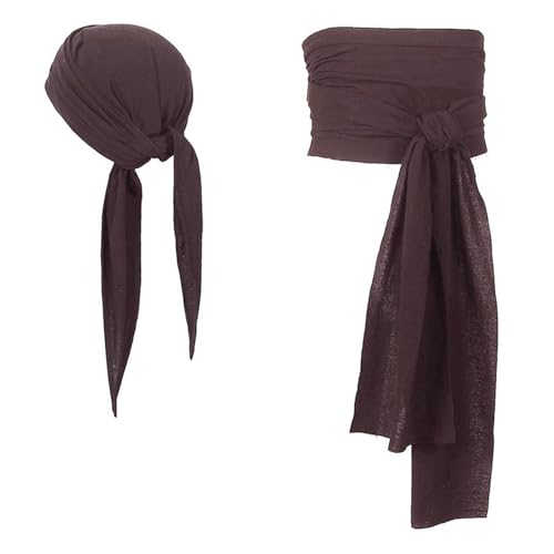 Aurgiarme Piraten-Stirnbänder und Taillengürtel, Piraten-Kopftuch, mittelalterliche große Schärpe, Piraten-Bandana, Halloween-Piraten-Zubehör-Set Aurgiarme Piraten-Stirnbänder und Taillengürtel, Piraten-Kopftuch, mittelalterliche große Schärpe, Piraten-Bandana, Halloween-Piraten-Zubehör-Set von Aurgiarme