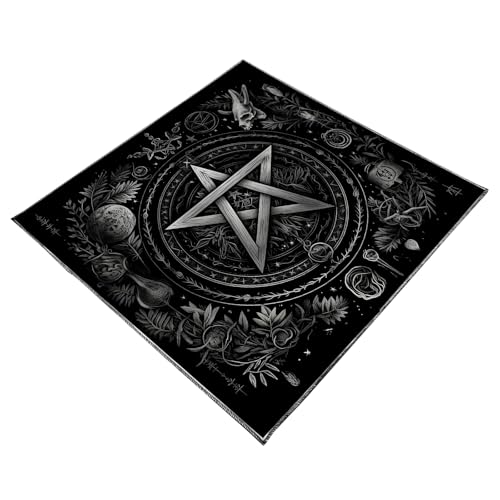 Aurgiarme Tarots Tischdecke Mond Blumenstern Astrologie Altäre Stoff Göttisch Kartentisch Stoff Wandteppich Hexereien Lieferungen von Aurgiarme