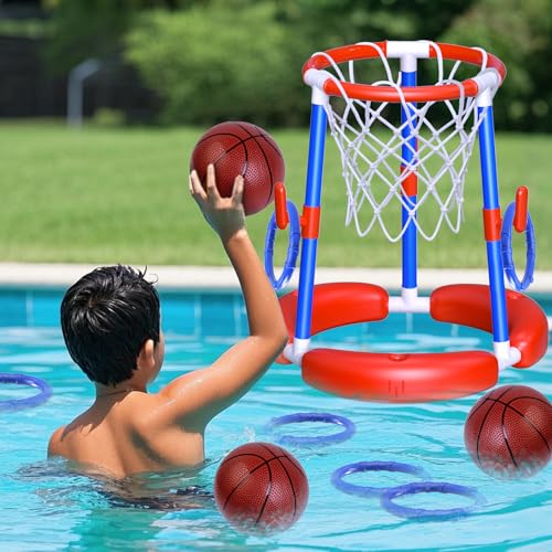 AuroTops - Basketball Hoop Pool Wurfspiel Schwimmende Ringe Wurfspiel Poolspielzeug für Kinder Geburtstagsgeschenke für Kinder Familienpool Party Basketballreifen AuroTops - Basketball Hoop Pool Wurfspiel Schwimmende Ringe Wurfspiel Poolspielzeug für Kinder Geburtstagsgeschenke für Kinder Familienpool Party Basketballreifen von AuroTops