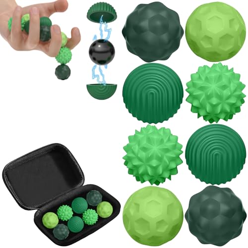 8 Stück Magnetische Fidget Toys, Anti Stress Sensorik Spielzeug, Magnetkugeln mit Silikonhülle, Sensory Stressball, Bälle für Autismus, Angst, Stressabbau Spielzeug für Erwachsene, Kinder (Grün) 8 Stück Magnetische Fidget Toys, Anti Stress Sensorik Spielzeug, Magnetkugeln mit Silikonhülle, Sensory Stressball, Bälle für Autismus, Angst, Stressabbau Spielzeug für Erwachsene, Kinder (Grün) von Aurobest