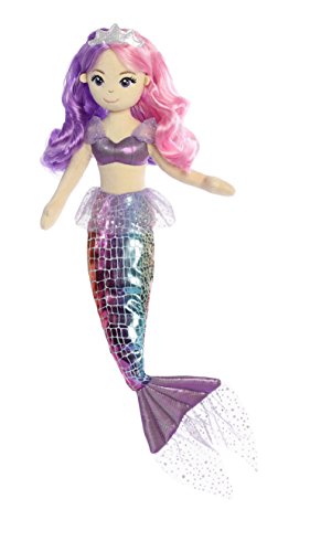 Aurora World 33234 Aurora Sea Sparkles Pastellmeer Plüsch, 46 cm, iris, Pink/Violett von Aurora