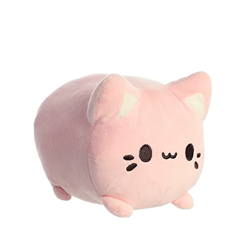 Aurora World Aurora, 14273, Tasty Peach Strawberry Meowchi, 18cm, Eco-Friendly Plüschtier, Pink, Rosa von Aurora