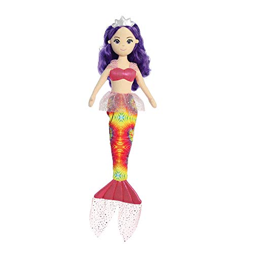 Aurora World Aurora, 33338, Tie Dye Meerjungfrau Harmonie, 46cm, Plüschtier, lila von Aurora