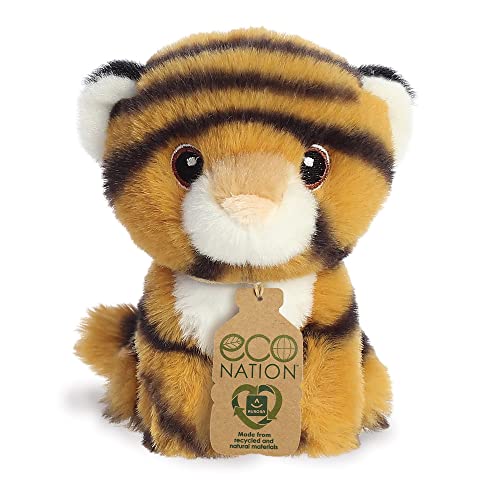 Aurora World Aurora, 35066, Eco Nation Mini Tiger, 13cm, Plüsch, Mehrfarbig von Aurora