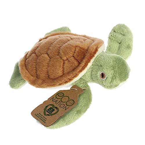 Aurora, 35089, Eco Nation Mini Schildkröte, 13cm, Eco-Friendly Plüschtier, Braun & Grün von Aurora