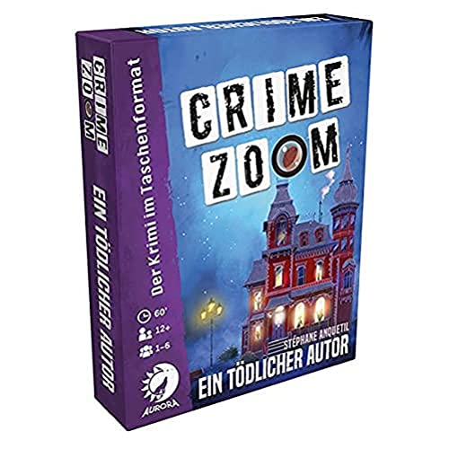 Aurora | Crime Zoom Fall 3: Ein tödlicher Autor | Familienspiel | Rätselspiel | 1-6 Spieler | Ab 12+ Jahren | 60+ Minuten | Deutsch von Asmodee