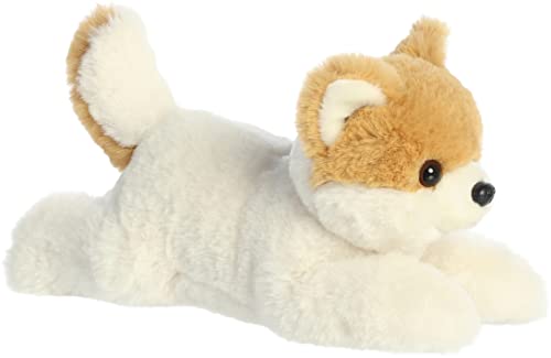 Aurora Adorable Flopsie Peanut Pom Pup Stuffed Animal - Playful Ease - Timeless Companions - White 12 Inches von Aurora