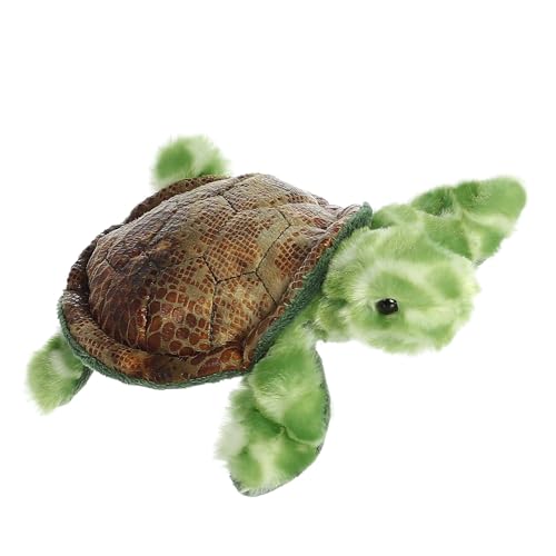 Aurora Adorable Mini Flopsie Splish Sea Turtle Stuffed Animal - Playful Ease - Timeless Companions - Green 8 Inches von Aurora