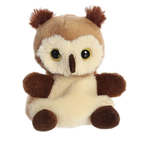 Aurora Adorable Palm Pals Barnie Owl Stuffed Animal - Pocket-Sized Fun - On-The-Go Play - Brown 5 Inches von Aurora