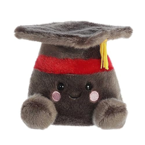 AURORA Adorable Palm Pals Scholarly Graduation Cap Stofftier - Taschenformat Spielen - Sammelspaß - Schwarz 5 Zoll von Aurora
