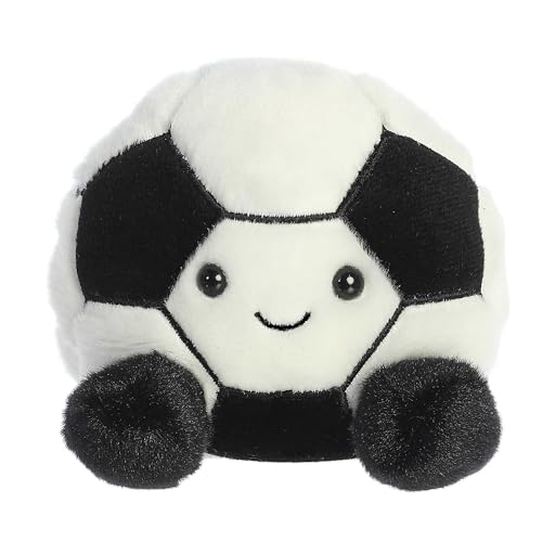 Aurora Adorable Palm Pals Striker Soccerball Stuffed Animal - Pocket-Sized Play - Collectable Fun - Black 5 Inches von Aurora
