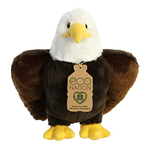 Aurora® Verantwortungsvoll hergestelltes Eco Nation™ Adler-Stofftier – ideal für Spielabenteuer – perfekt für Geburtstage oder einfach so – Braun, 24,1 cm von Aurora
