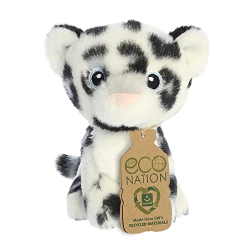 Aurora Eco-Friendly Eco Nation Snow Leopard Stuffed Animal - Environmental Consciousness - Recycled Materials - White 5 Inches von Aurora