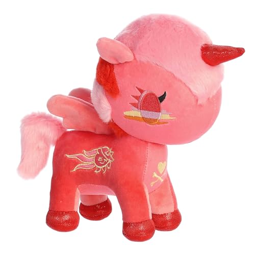 Aurora Enchanting Tokidoki Toki Mochi Sky Unicorno Alba Stuffed Animal - Bright & Colorful Design - Showpiece Plush - Pink 7.5 Inches von Aurora