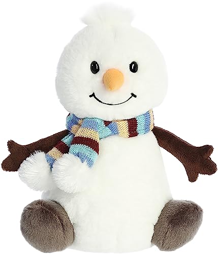 Aurora Festive Holiday Land of Lils Wren Snowman Stuffed Animal - Seasonal Cheer - Heartwarming Gifts - White 10 Inches von Aurora