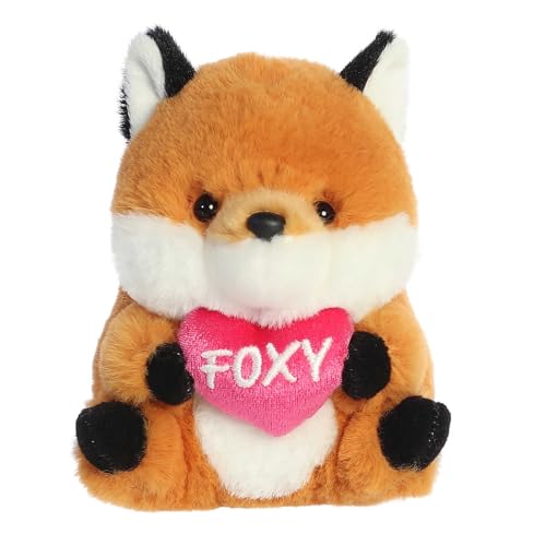 Aurora® Lovely Rolly Pet Foxy Fox™ Stofftier – Entzückende Begleiter – Spaß für unterwegs – Orange 12,7 cm von Aurora