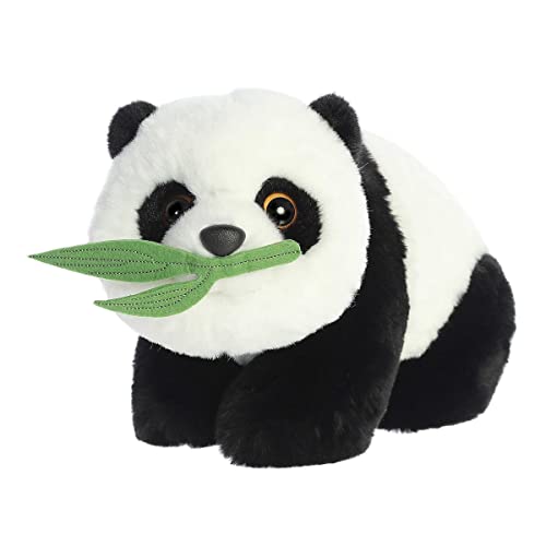 Aurora® Playful Wild Life Bamboo Panda™ Stofftier - Tröstlicher Begleiter - fantasievolles Spielen - Weiß 25,4 cm von Aurora