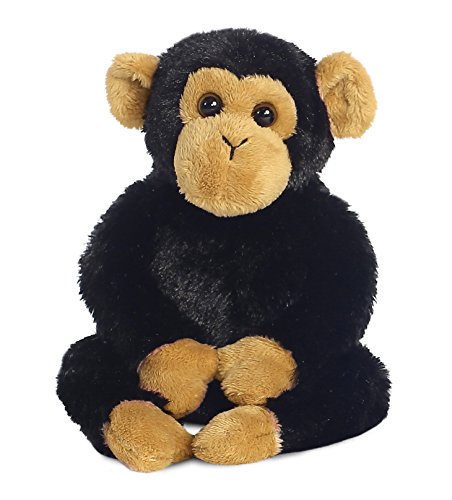Aurora, 31710, Mini Flopsies Clyde Schimpanse, 20cm, Plüschtier, schwarz/braun von Aurora
