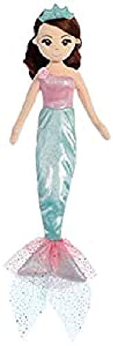 Aurora, 33251, Sea Shimmers Meerjungfrau Prinzessin Blaugrün, 45,7 cm, weiches Spielzeug, Silber und Rosa, Mehrfarbig von Aurora