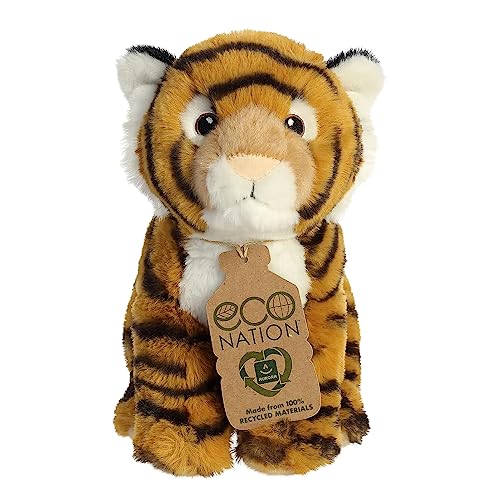 Aurora World Aurora, 35000, Eco Nation Bengalischer Tiger, 24 cm, Plüschtier (Orange, Schwarz, Weiß) von Aurora