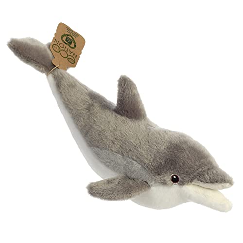 Aurora, 35020, Eco Nation Delphin, 38cm, Eco-Friendly Plüschtier, Grau & Weiß von Aurora