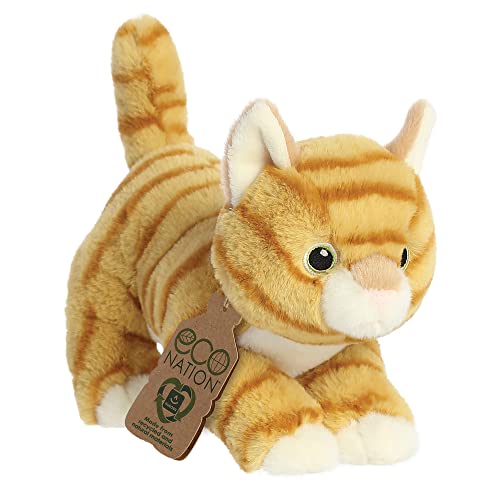 Aurora World Cat Aurora, 35048, Eco Nation Orange getigerte Katze, 21cm, Plüsch, Tier, Druck von Aurora